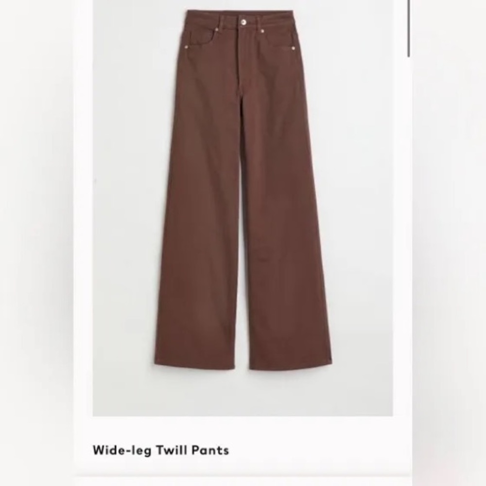 H&M Brown Wide Leg Pants Size 2